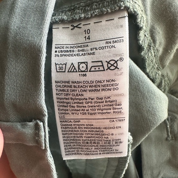 GAP Slim City Crop Pants Women’s Size 10 | Sage Green Chinos - Picture 6 of 6